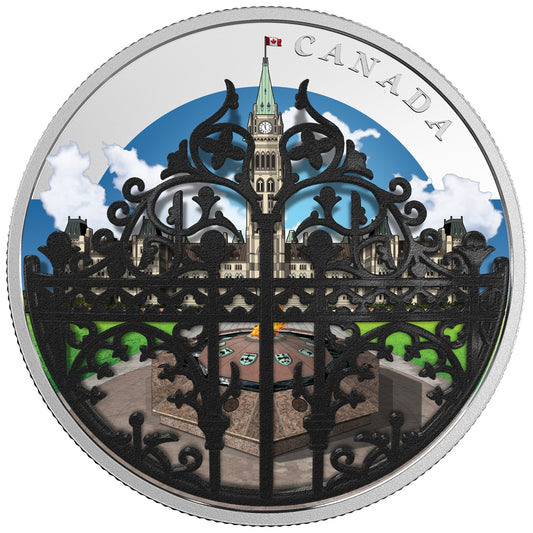 2018 Canada $30 The Queen's Gate - Formal Entrance to Parliament Hill Silver