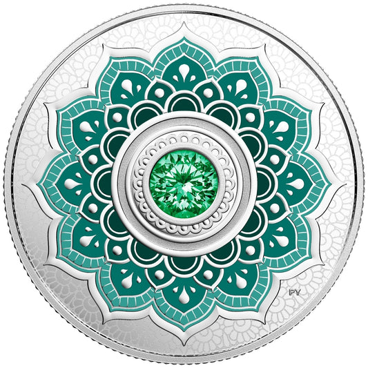 2018 Canada $5 Birthstone - May Fine Silver with Swarovski Crystal