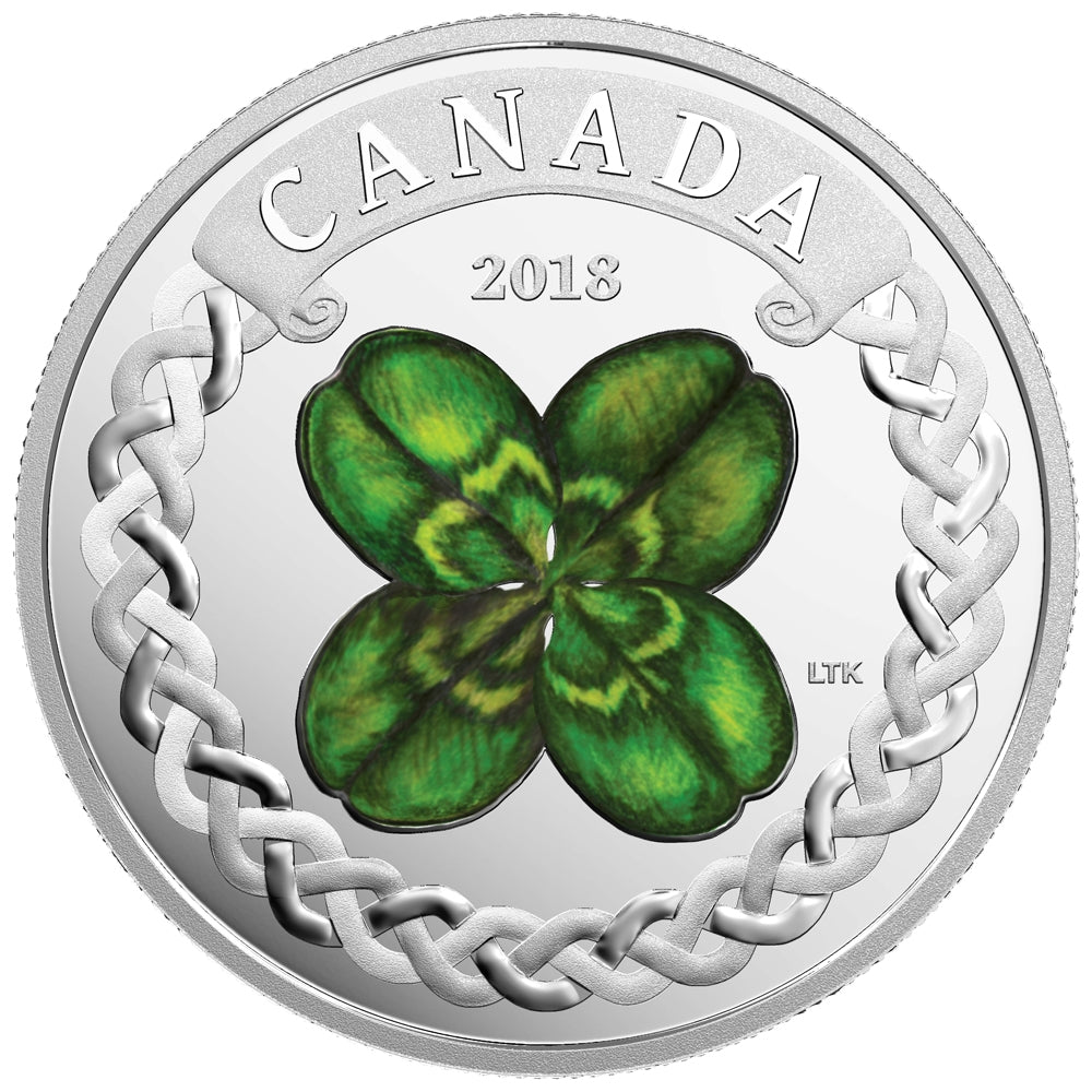 2018 Canada $20 Lucky Clover Silver Coin (TAX Exempt)