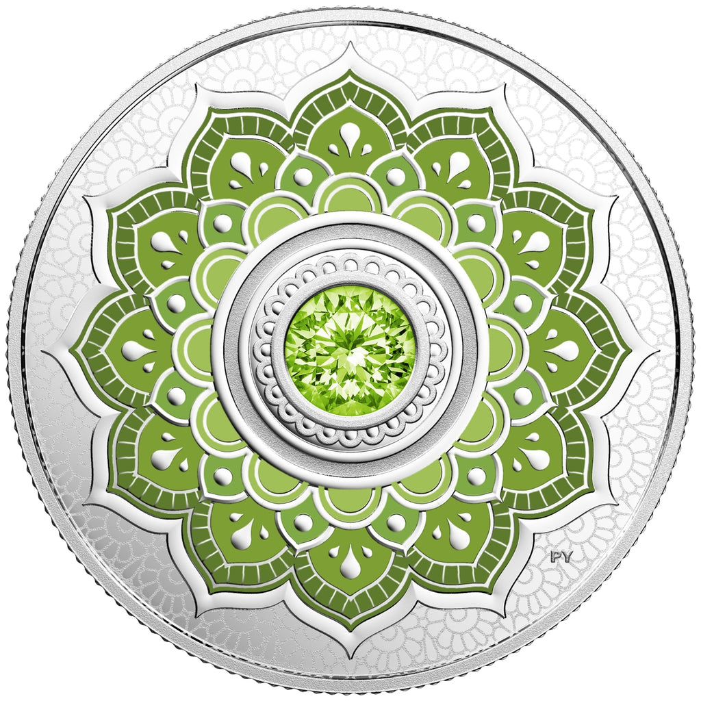 2018 Canada $5 Birthstone - August Fine Silver with Swarovski Crystal