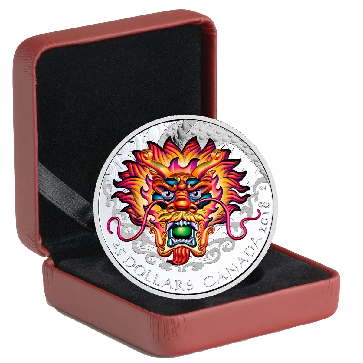 2018 Canada $25 Dragon Boat Fine Silver Coin (No Tax)