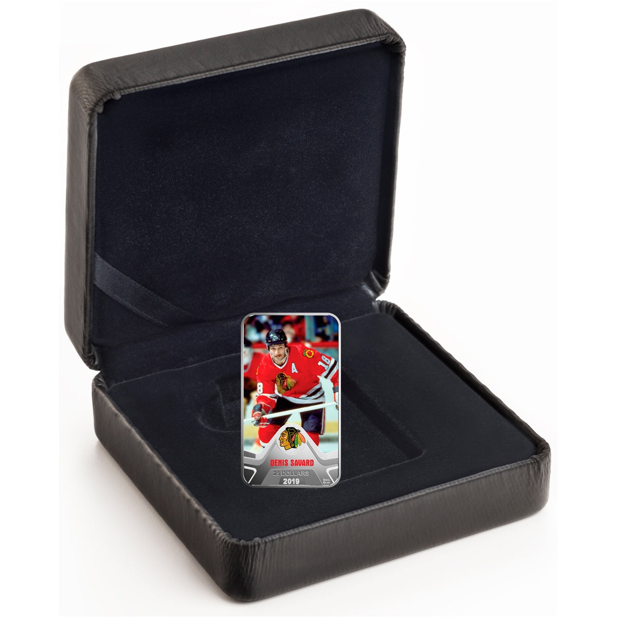 2019 Canada $25 Chicago Blackhawks Denis Savard Rectangular Fine Silver (No Tax)