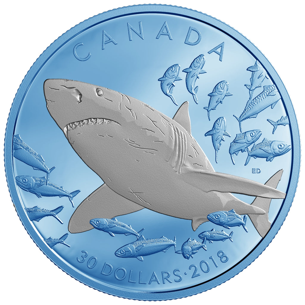 2018 Canada $30 The Great White Shark Fine Silver (No Tax)