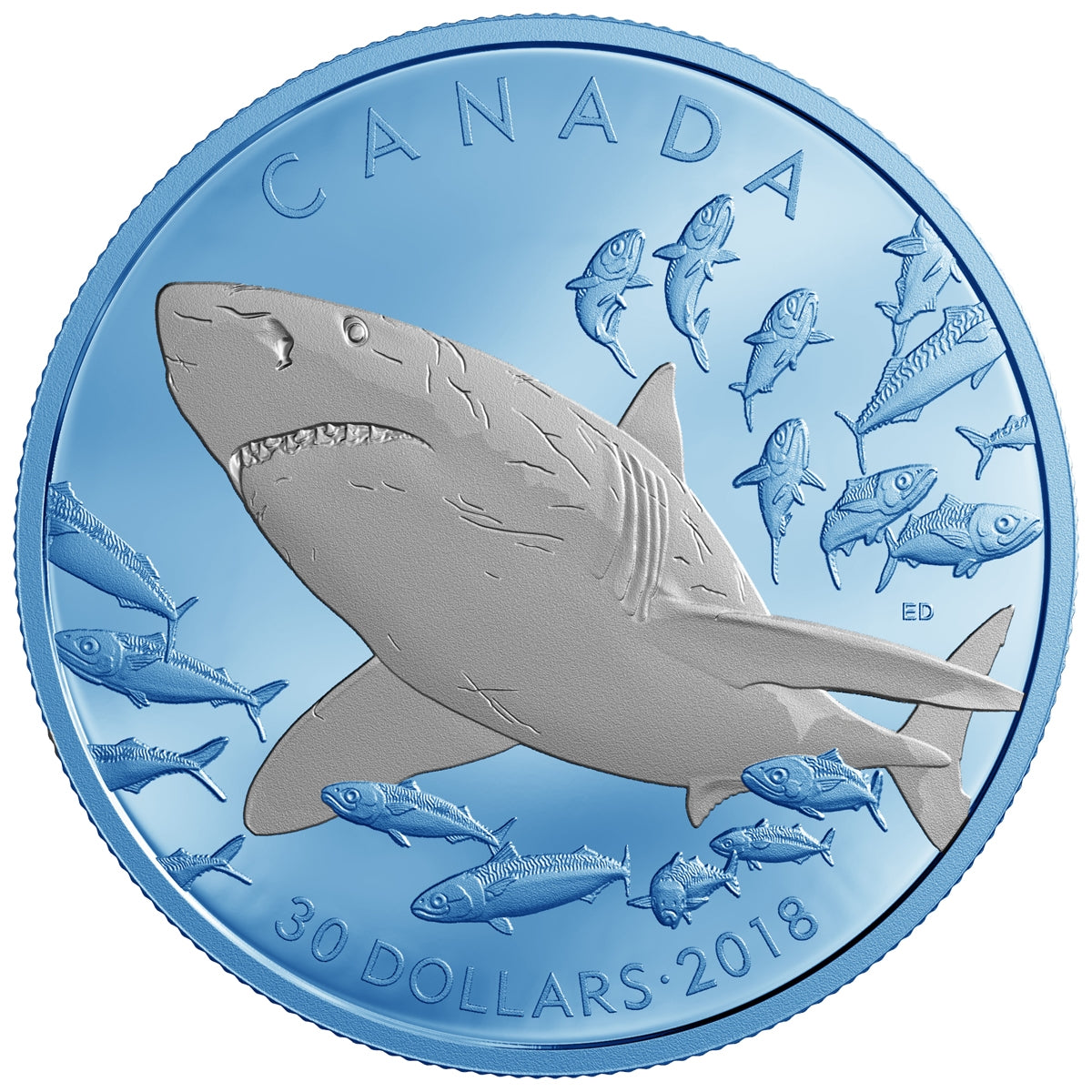 2018 Canada $30 The Great White Shark Fine Silver (No Tax)