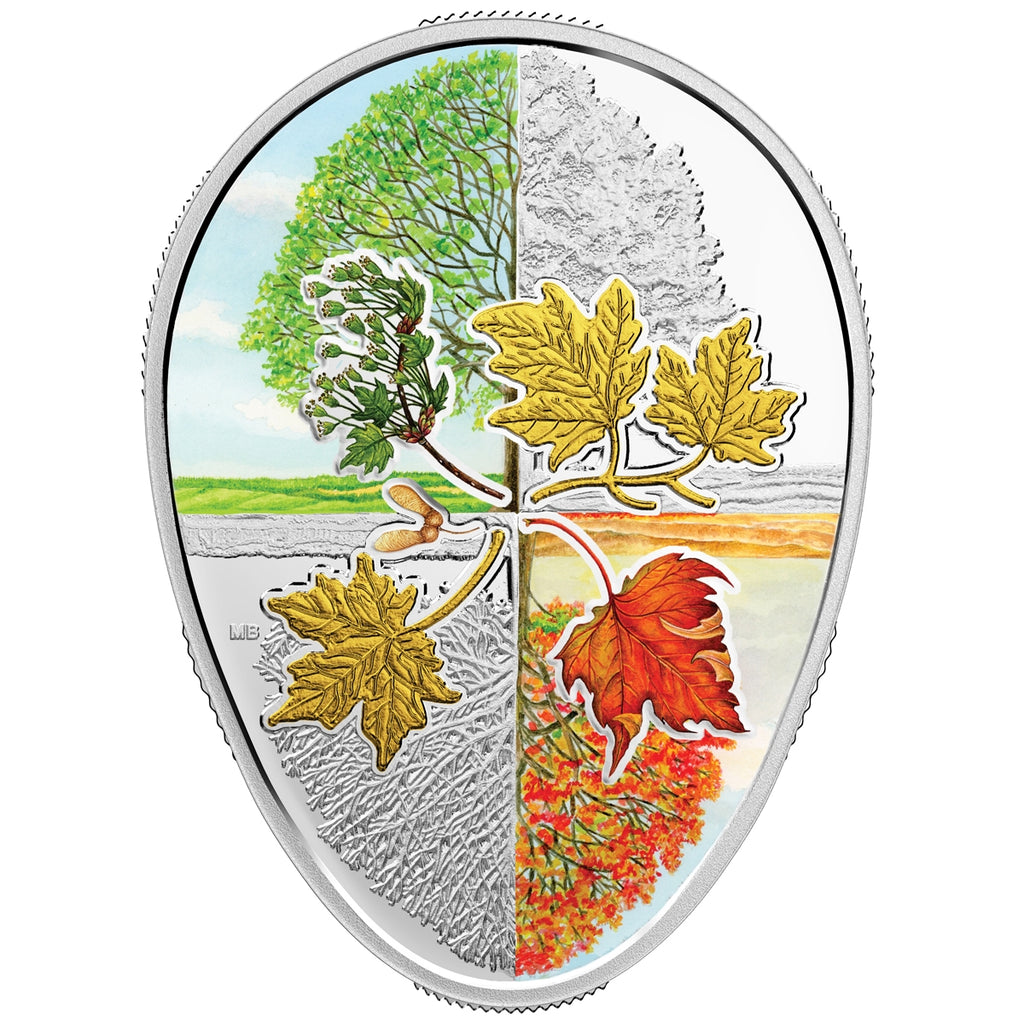 2018 Canada $20 Four Seasons of the Maple Leaf Fine Silver (No Tax)