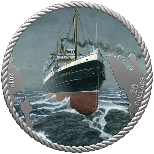 2018 Canada $20 The Sinking of the SS Princess Sophia Fine Silver (No Tax)