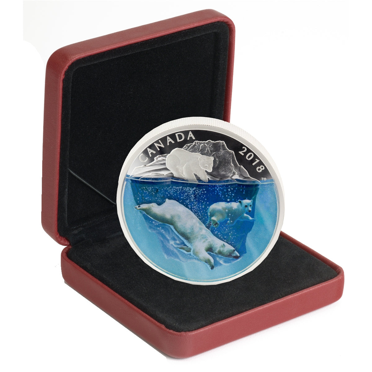 2018 Canada $30 Dimensional Nature: Polar Bears Fine Silver Coin (No Tax)