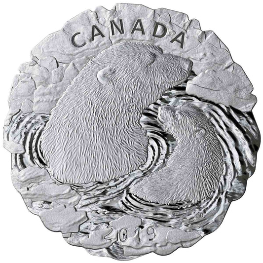 2019 Canada $50 Polar Bears: Mother and Cub Fine Silver (TAX Exempt)