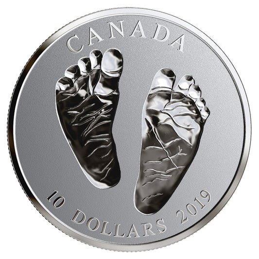 2019 Canada $10 Welcome to the World - Baby Feet Fine Silver (No Tax)