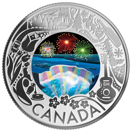 2019 $3 Celebrating Canadian Fun & Festivities - Niagara Falls Fine Silver (No Tax)