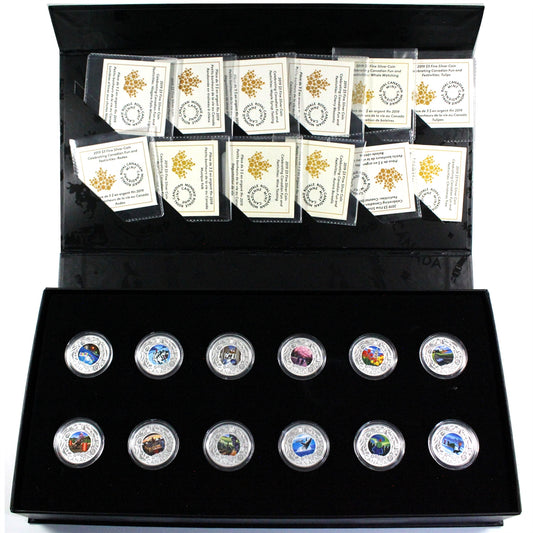 2019 $3 Celebrating Canadian Fun & Festivities 12-coin Set in Deluxe Case (No Tax)