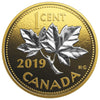 2019 Canada 1-cent Big Coin Reverse Gold Plated 5oz Fine Silver (No Tax)