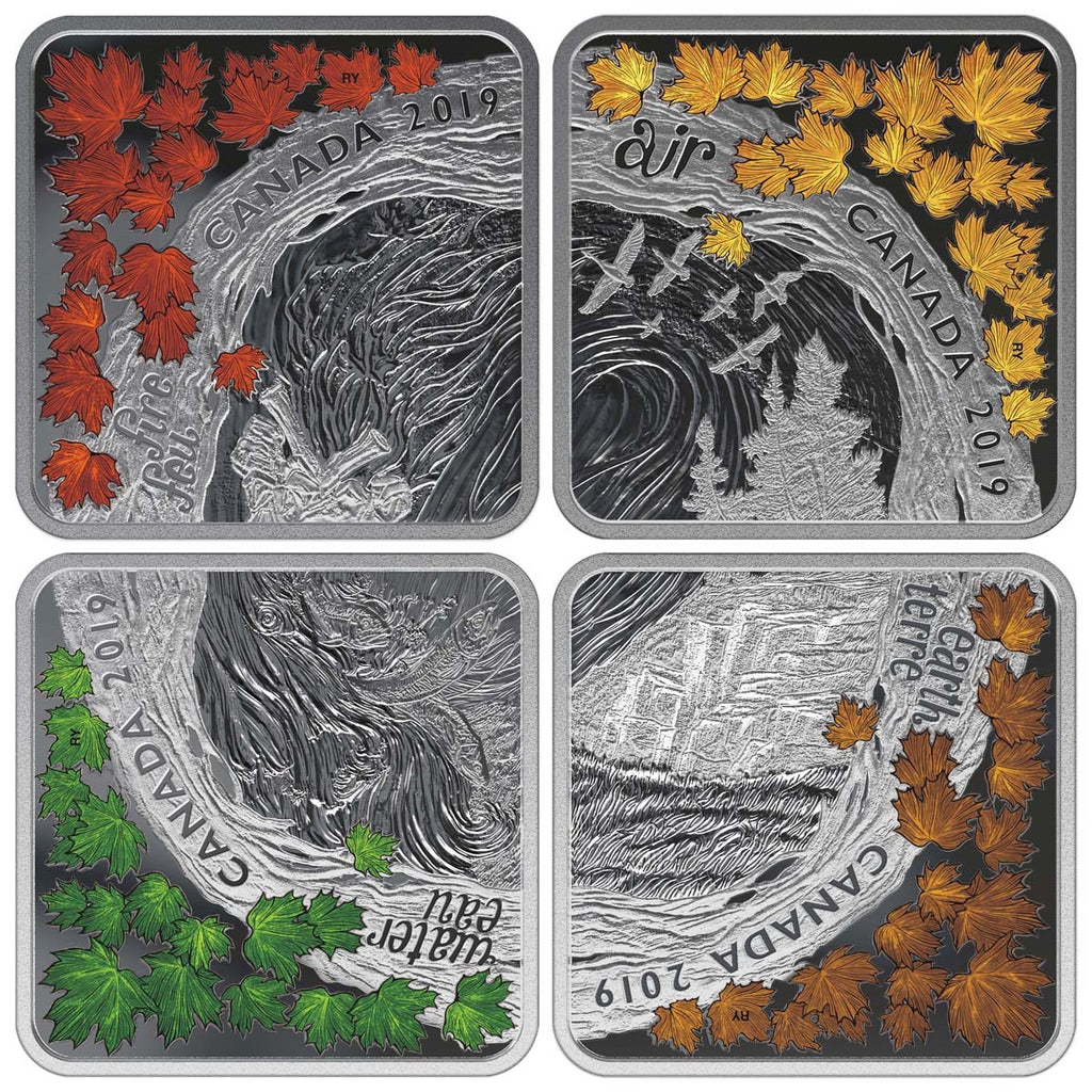 2019 Canada $3 The Elements Fine Silver Coin Set (No Tax)