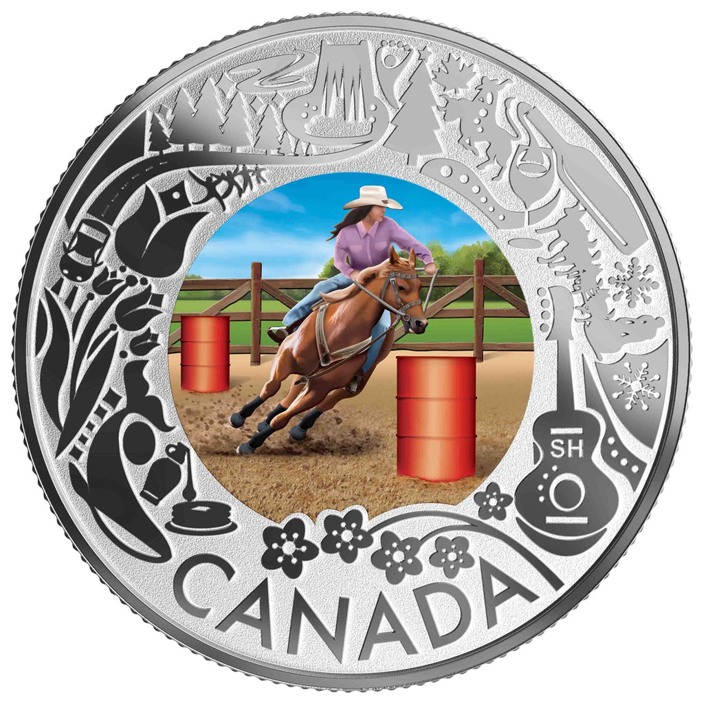 2019 $3 Celebrating Canadian Fun & Festivities - Rodeo Fine Silver Coin (No Tax)