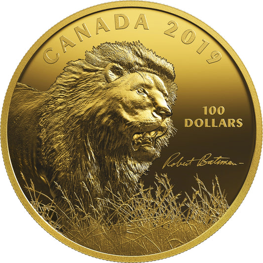 2019 Canada $100 Into the Light - Lion Fine Silver (No Tax)