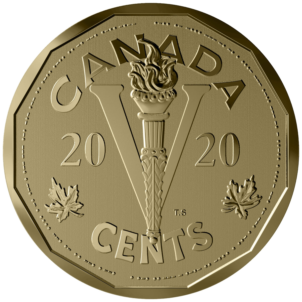 2020 5-cent The Canadian Home Front: The Victory Nickel Bronze Coin