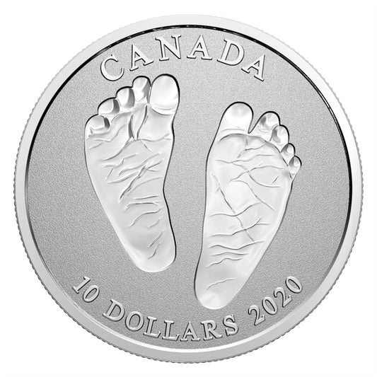 2020 Canada $10 Welcome to the World - Baby Feet Fine Silver (No Tax)