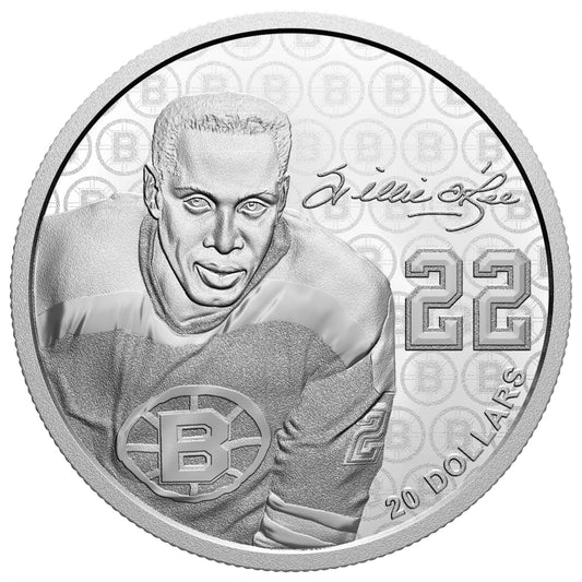 2020 Canada $20 Black History Month: Willie O'Ree Fine Silver Coin (No Tax)