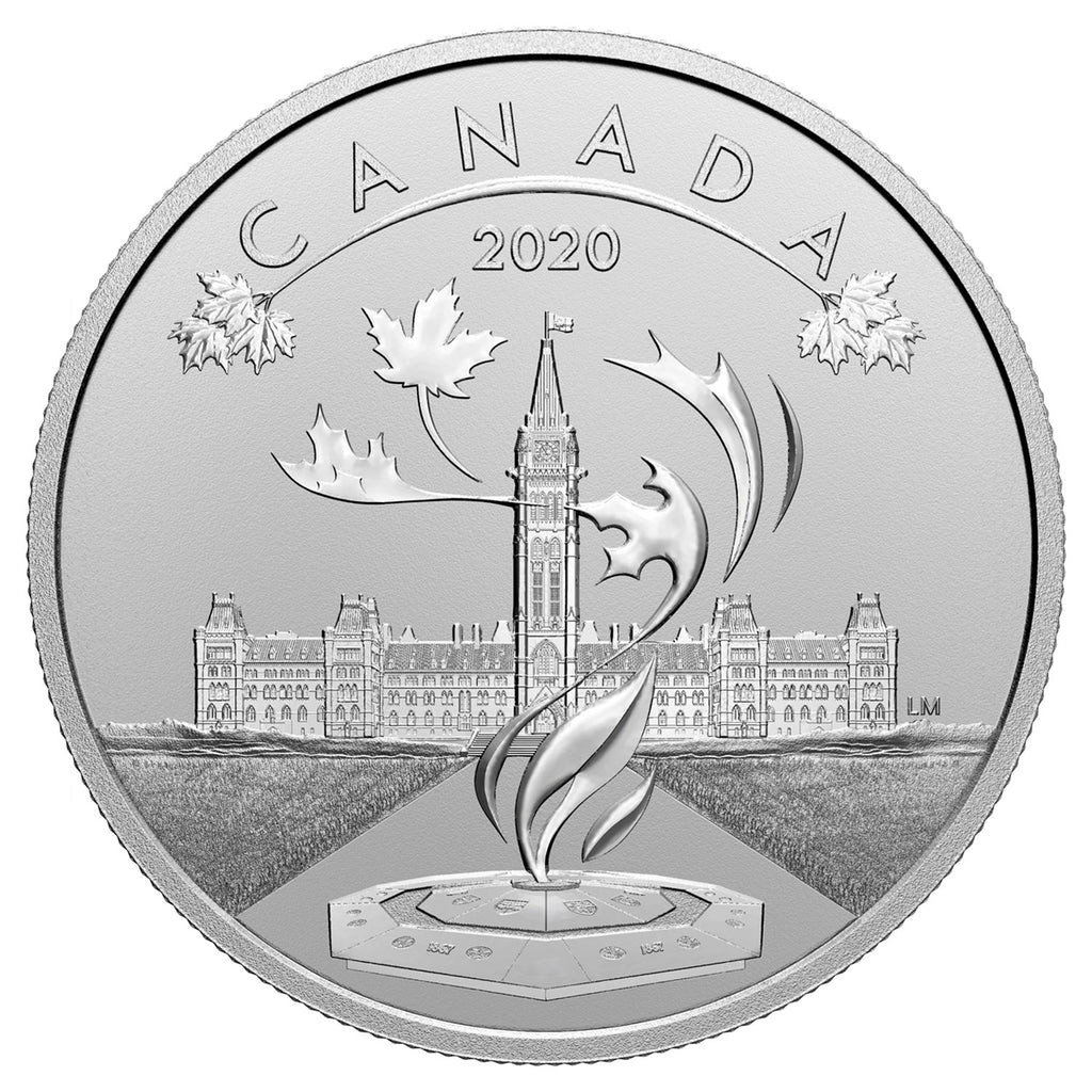 2020 $10 O Canada! Parliament of Canada Fine Silver Coin (No Tax)