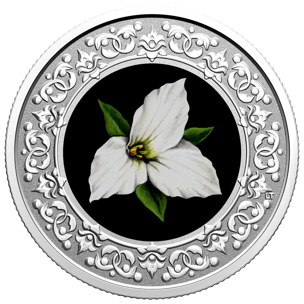 2020 $3 Floral Emblems of Canada - Ontario: White Trillium Fine Silver (No Tax)