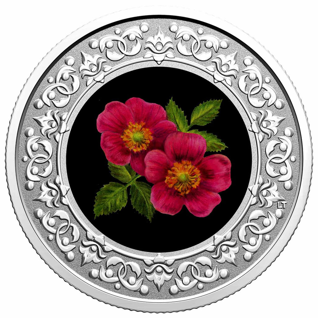 2021 $3 Floral Emblems of Canada - Alberta Wild Rose Fine Silver (No Tax)