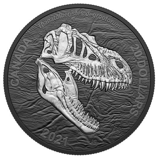 2021 Canada $20 Discovering Dinosaurs: Reaper of Death Fine Silver Coin (No Tax)