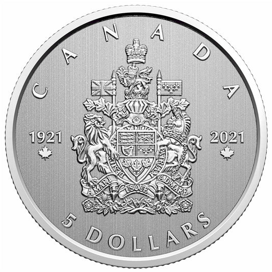 2021 $5 Moments to Hold: Arms of Canada Fine Silver (No Tax)