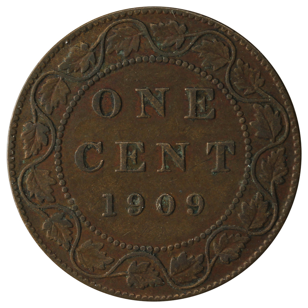 1909 Canada 1-cent F-VF (F-15)