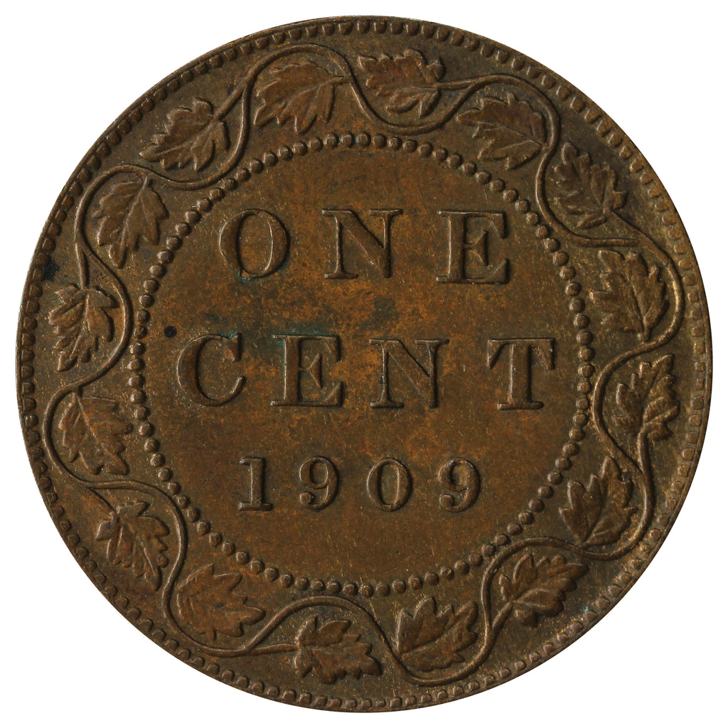 1909 Canada 1-cent EF-AU (EF-45)