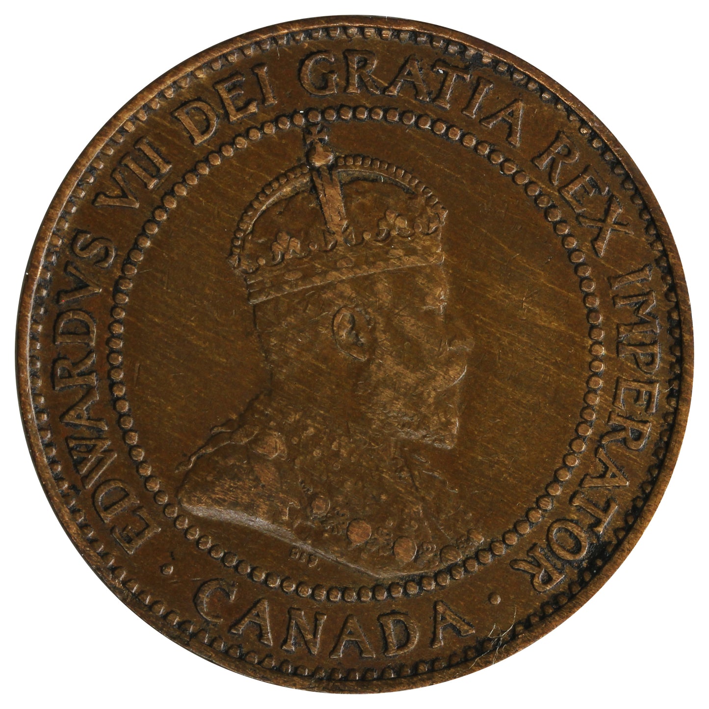 1908 Canada 1-cent VF-EF (VF-30)