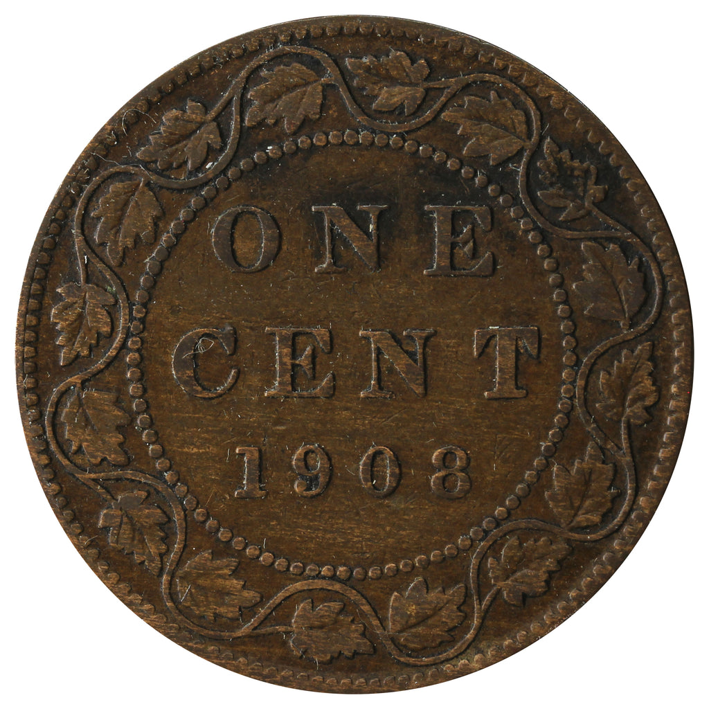 1908 Canada 1-cent F-VF (F-15)