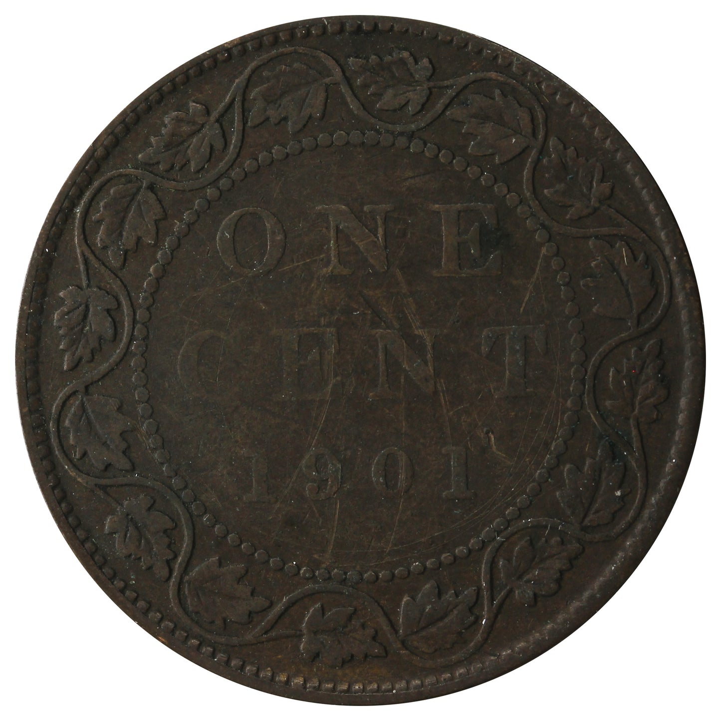 1901 Canada 1-cent VG-F (VG-10)