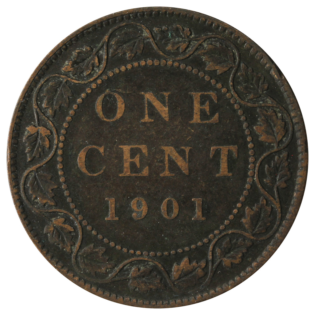 1901 Canada 1-cent F-VF (F-15)