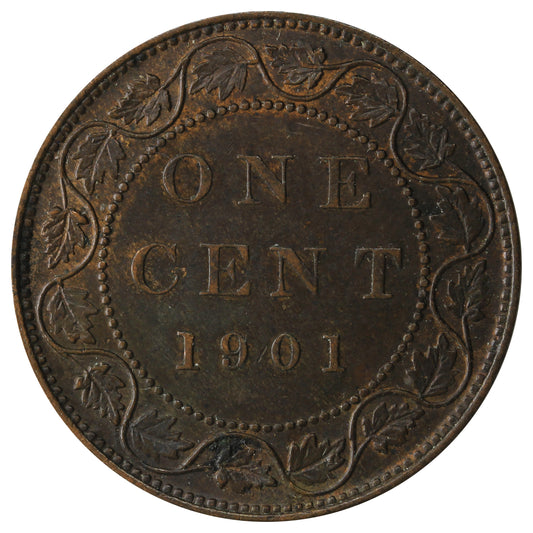 1901 Canada 1-cent AU-UNC (AU-55)