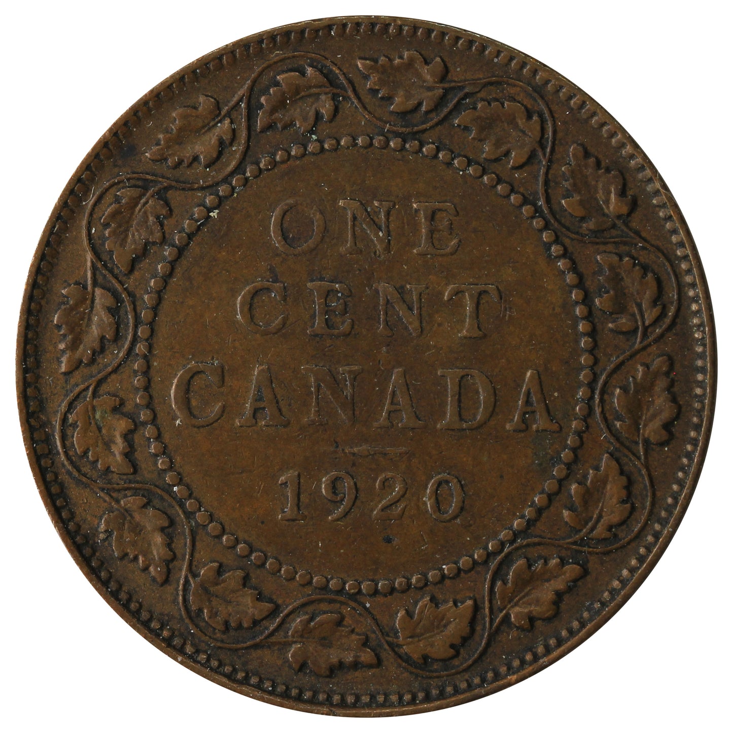 1920 Large Canada 1-cent Very Fine (VF-20)