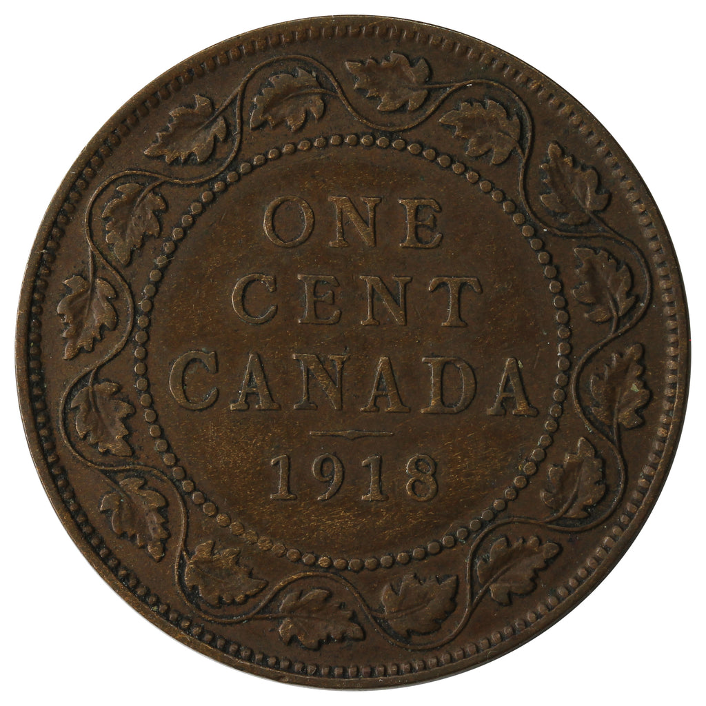 1918 Canada 1-cent F-VF (F-15)