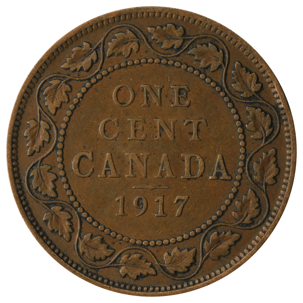 1917 Canada 1-cent F-VF (F-15)