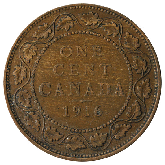 1916 Canada 1-cent VG-F (VG-10)