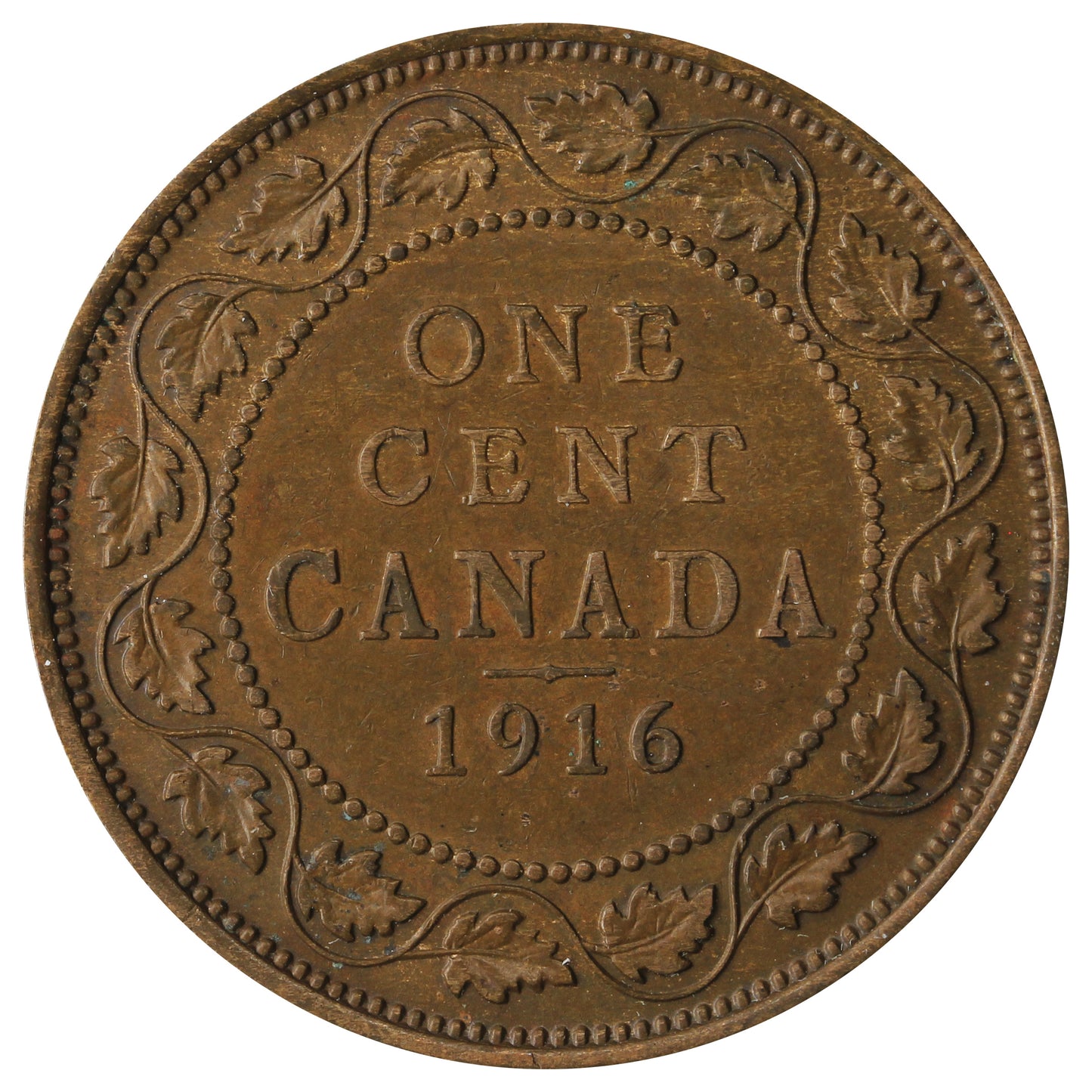 1916 Canada 1-cent VF-EF (VF-30)