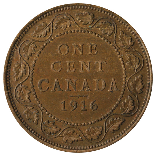 1916 Canada 1-cent VF-EF (VF-30)