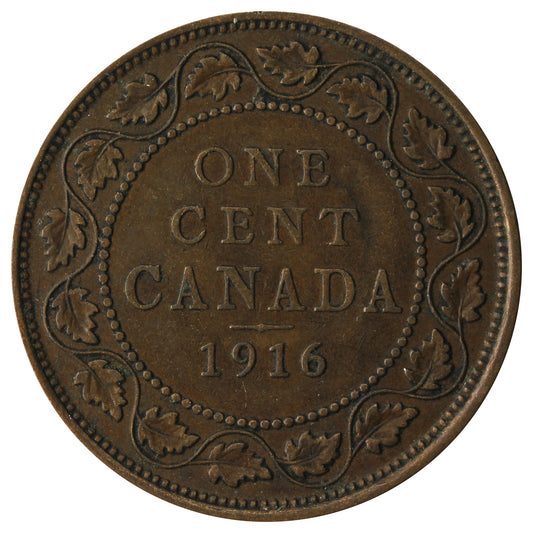 1916 Canada 1-cent F-VF (F-15)