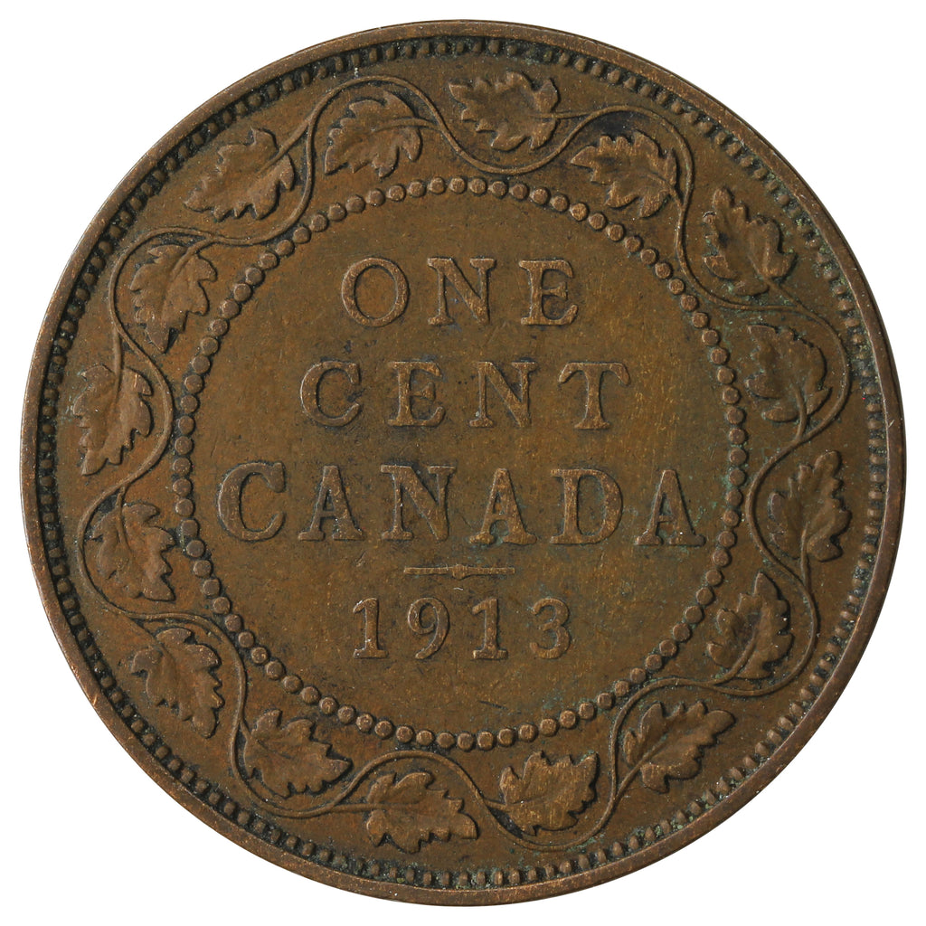 1913 Canada 1-cent F-VF (F-15)