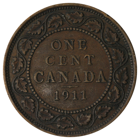 1911 Canada 1-cent VF-EF (VF-30)