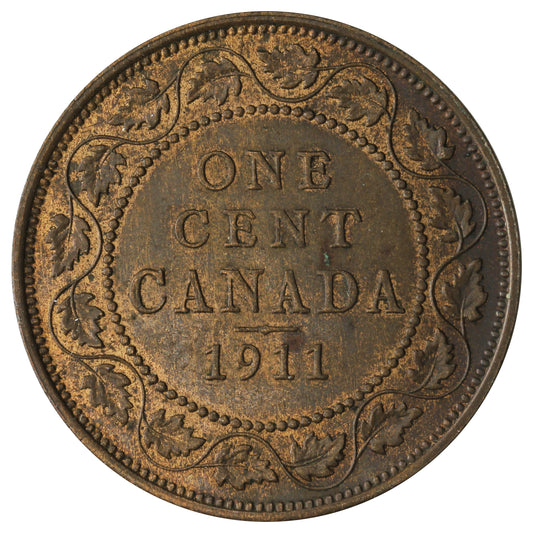 1911 Canada 1-cent Almost Uncirculated (AU-50)