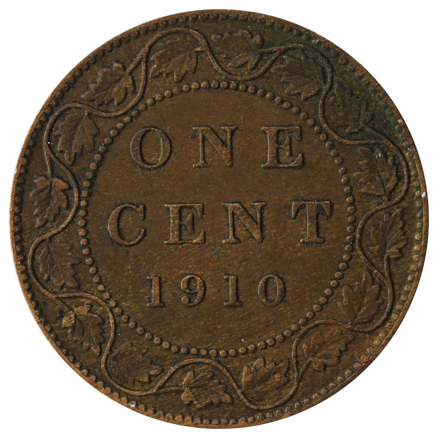 1910 Canada 1-cent F-VF (F-15)