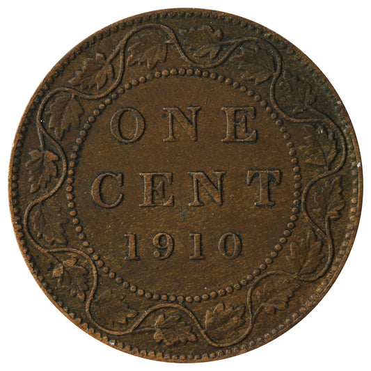 1910 Canada 1-cent F-VF (F-15)