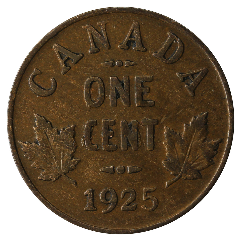 1925 Canada 1-cent F-VF (F-15)