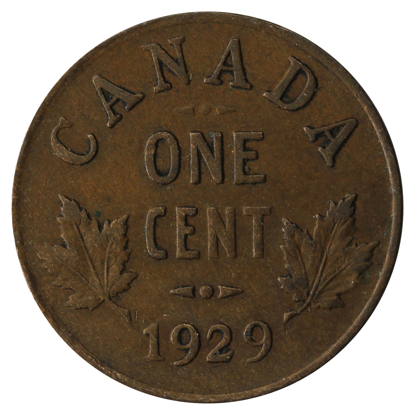 1929 High 9 Canada 1-cent F-VF (F-15)