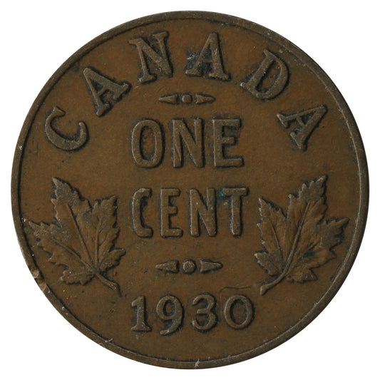 1930 Canada 1-cent F-VF (F-15)