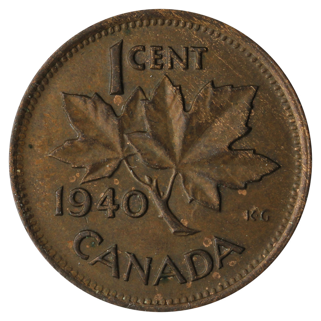 1940 Canada 1-cent Extra Fine (EF-40)